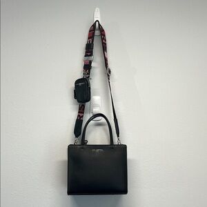 Karl Lagerfeld | Classic Black Crossbody Bag w/ Charm Wallet